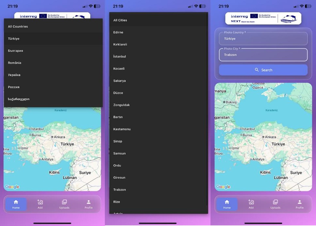 Country and city filtering