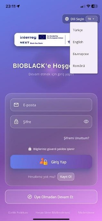Language change on the welcome screen